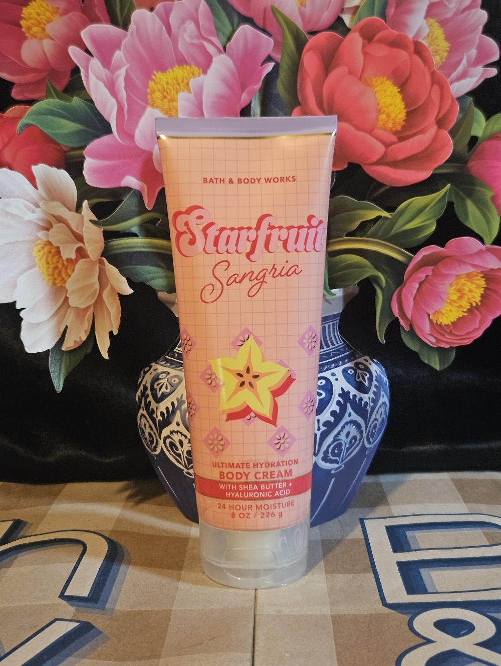 NWT Bath & Body Works Starfruit Sangria Body Cream - Pink & Yellow